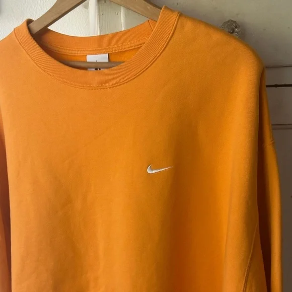 Nike | Men's Vibrant Tangerine Orange Phoenix Fleece Crewneck Sweatshirt size XL - Picture 6 of 12